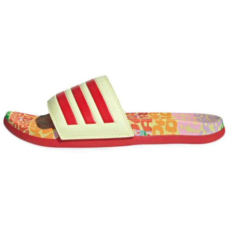 Adidas Adidas Adilette Soft And Comfortable Slip Resistant Abrasion Resistant Slide Slippers Women's Yellow Red