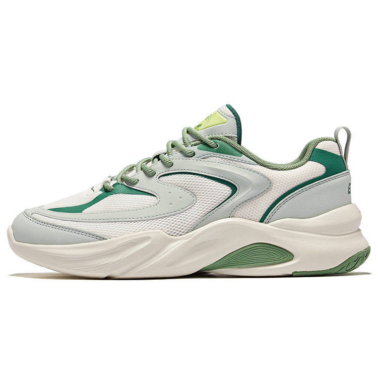 Erke Slip Resistant Abrasion Resistant Low top Casual Shoes Men's Microcrystal White Light Gray Green