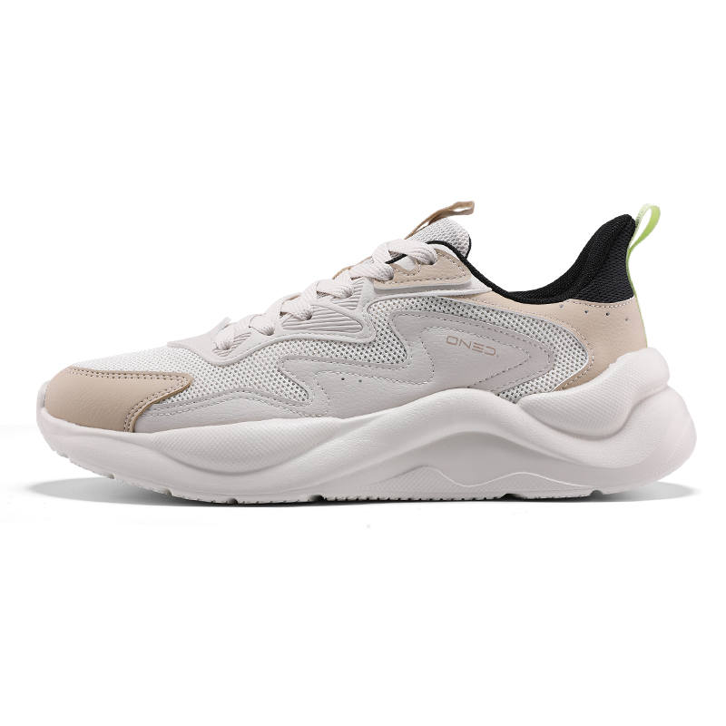 361° Breathable, Lightweight, And Abrasion Resistant Low top Casual Shoes Men's White Brown