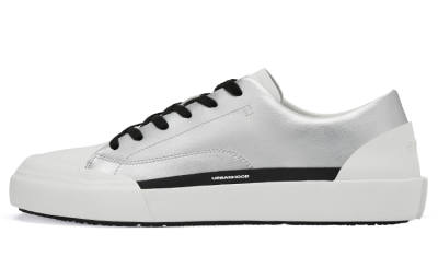 URBANHOOD 5050 Collection Slip Resistant Abrasion Resistant Low top Casual Shoes Unisex Silver