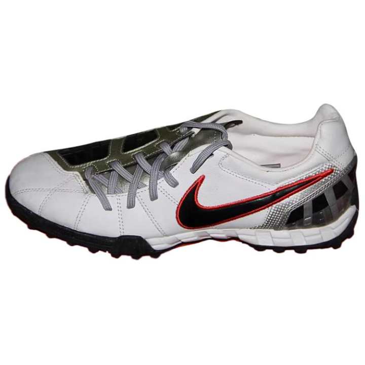 Nike Nike TF Turf Artificial Turf Cushioning Slip Resistant Abrasion Resistant Soccer Shoes Unisex White