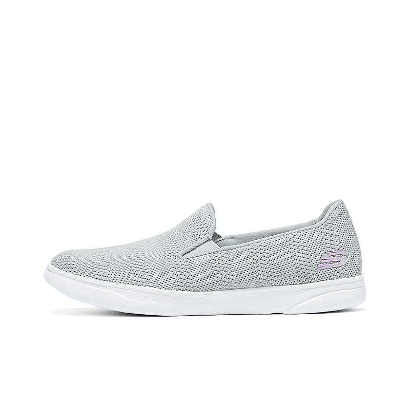 Skechers SPORT ACTIVE Mesh Abrasion Resistant Low top Casual Shoes Women's Light Gray