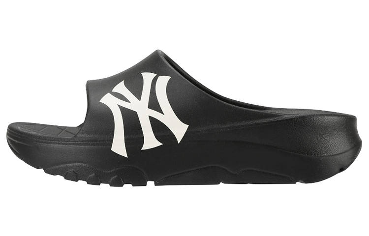 MLB MLB Slipper Rubber Sole Slip Resistant Slide Slippers Unisex Black