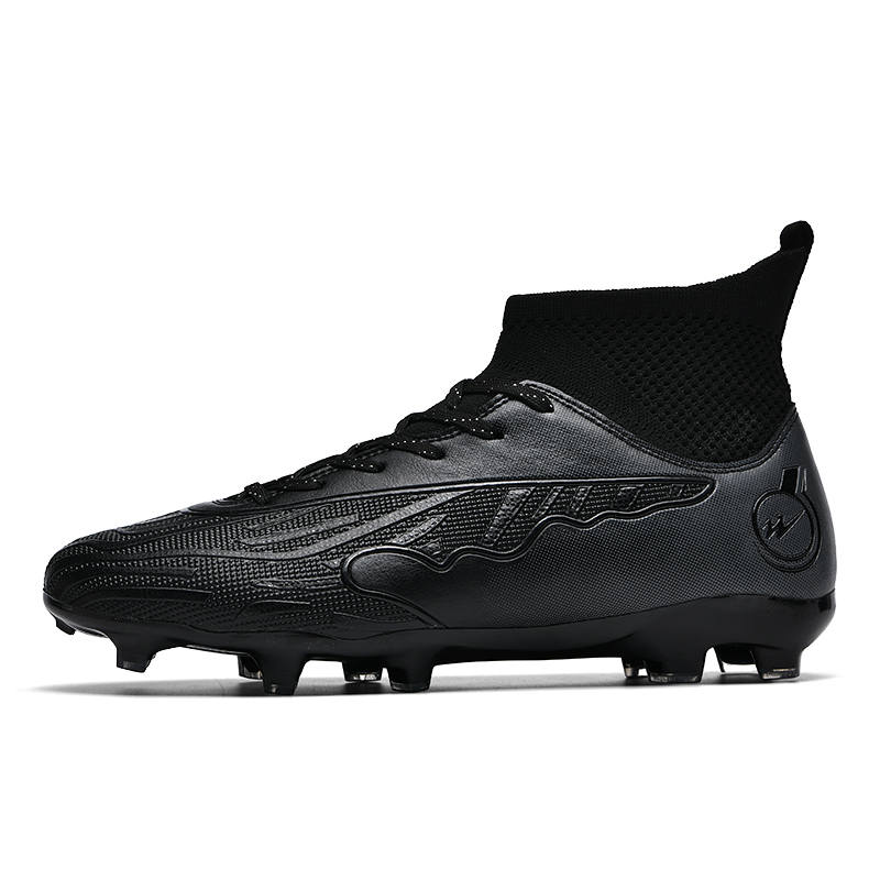 DOUBLE STAR 88 Synthetic Leather Lightweight Soccer Shoes Unisex Black