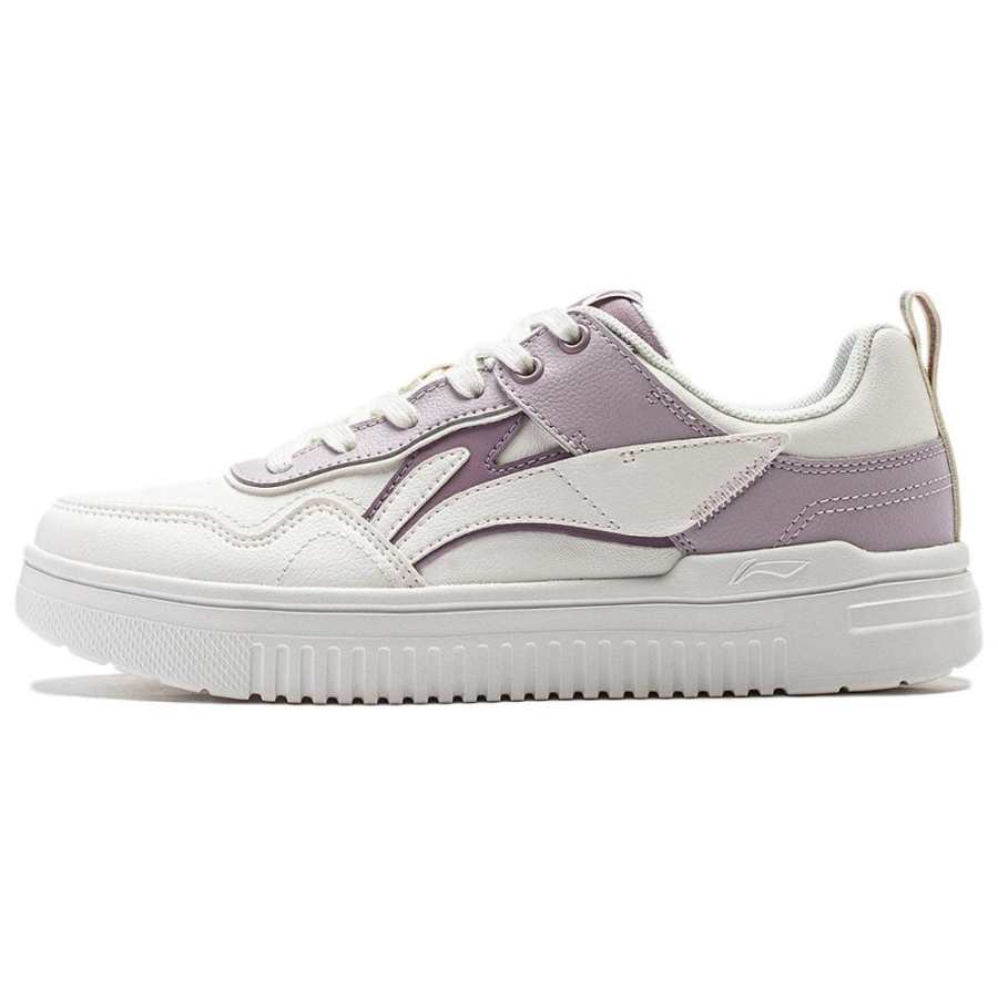 Li-Ning Li Ning Cyan Cloud Low top Casual Shoes Women's White Purple
