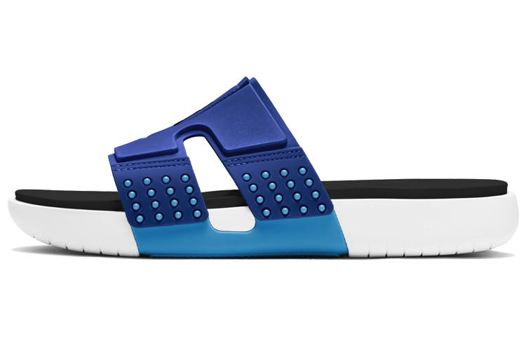 Jordan Jordan Hydro 8 Slip Resistant Rubber Sole Slip Resistant Slide Slippers Unisex Blue Black White