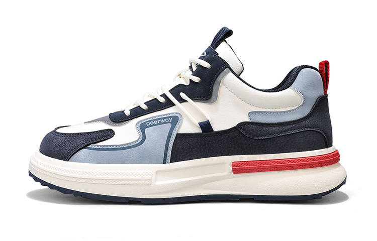DEERWAY Low top Casual Shoes Men's Blue Red