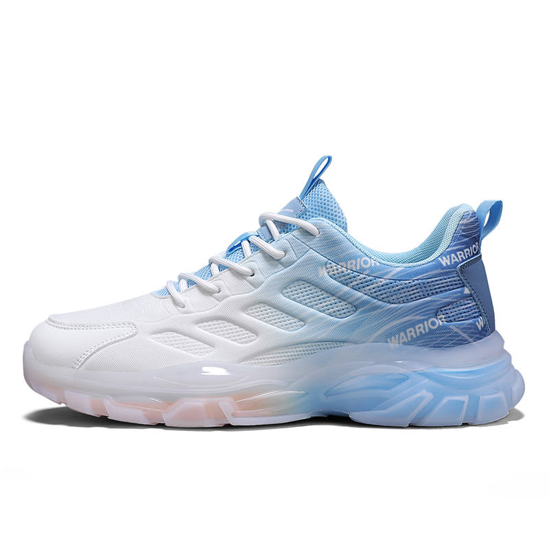 Warrior Cushioning Abrasion Resistant Cushioning, Wear Resistant Low top Casual Shoes Men's Blue White