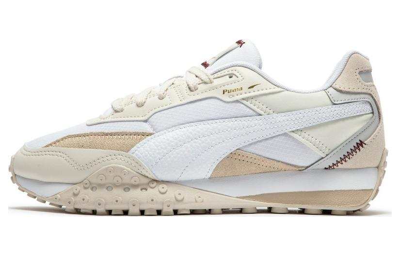 PUMA Blktop Rider Soft Wns Cushioning Abrasion Resistant Low top Casual Shoes Women's White Beige