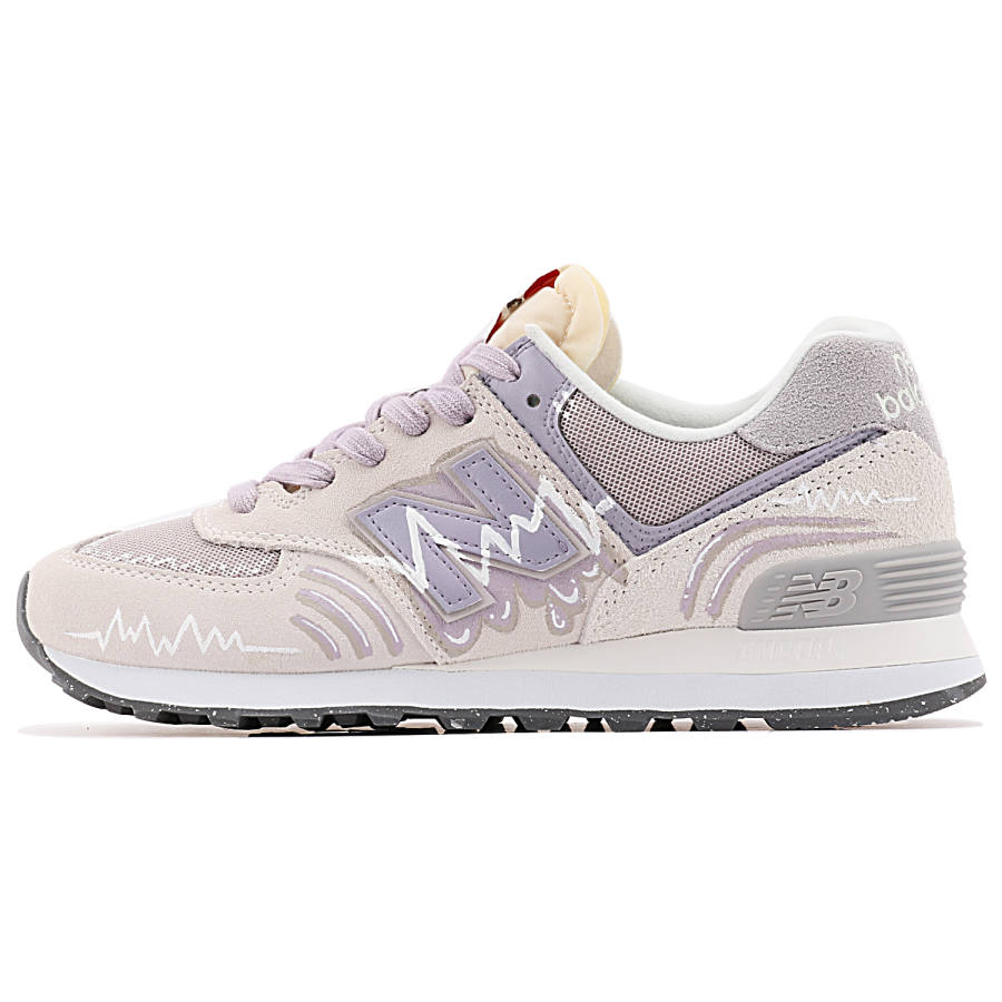 New Balance New Balance NB 574 Slip Resistant Abrasion Resistant Low top Casual Shoes Unisex Purple White