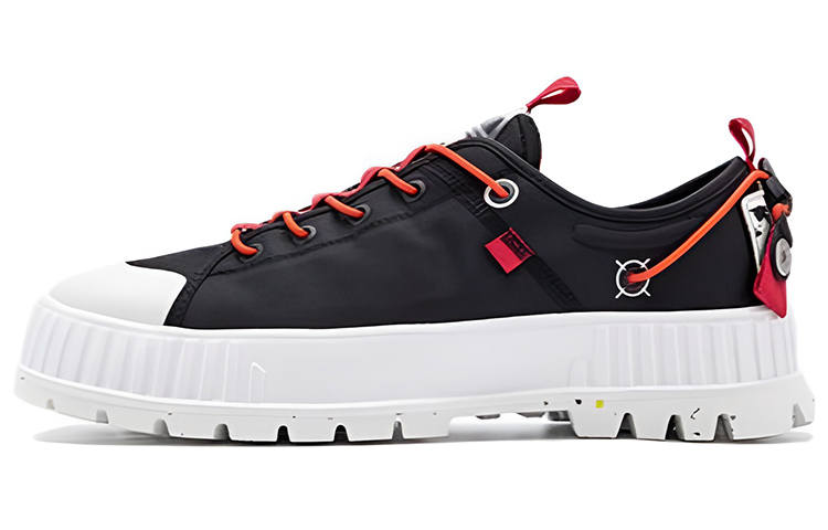 Palladium Pallashock Fabric Slip Resistant Abrasion Resistant Low top Casual Shoes Unisex Black
