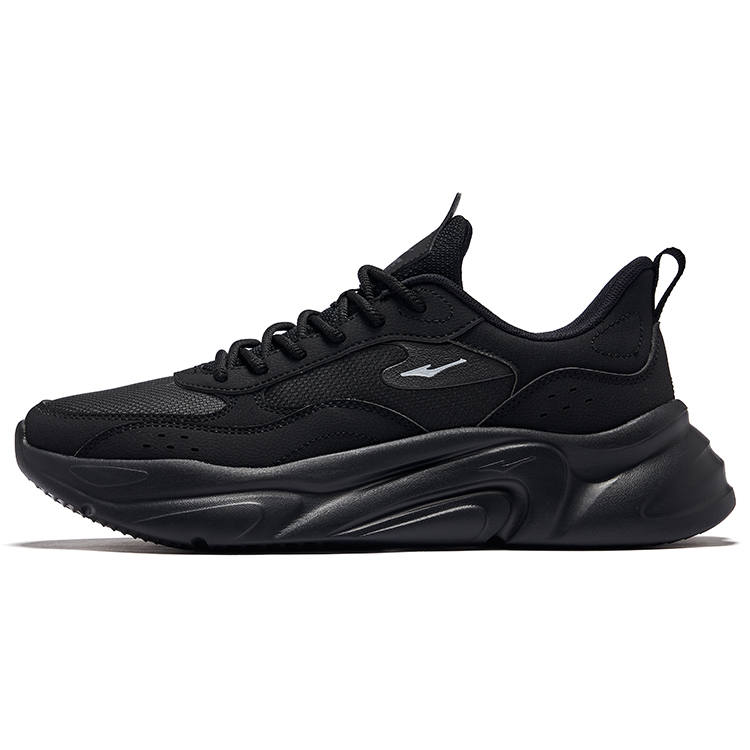 Erke Breathable Lightweight Breathable And Lightweight Low top Casual Shoes Men's Jet Black