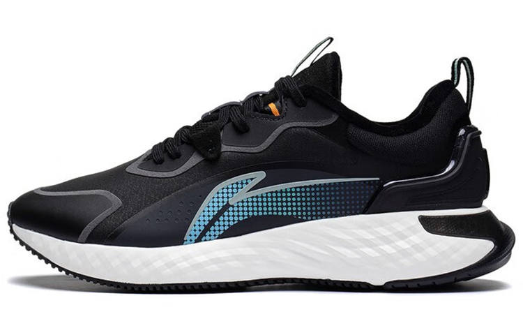 Li-Ning Li Ning Cushioning Low top Sports Casual Shoes Men's Black Blue