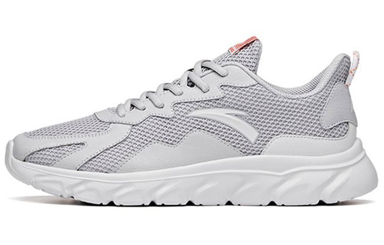 Anta Comfortable Cushioning Abrasion Resistant Breathable Lightweight Low top Casual Shoes Men's Gray