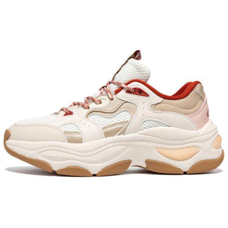 361° Slip Resistant Abrasion Resistant Low top Casual Shoes Women's White Beige Red