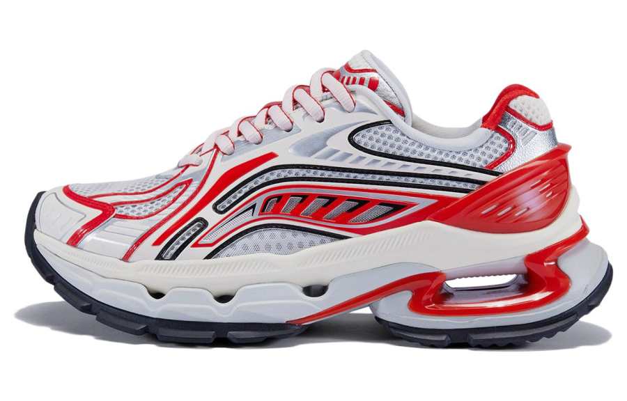 Li-Ning Li Ning Furious Rider BOW Slip Resistant Abrasion Resistant Low top Casual Shoes Men's Red White