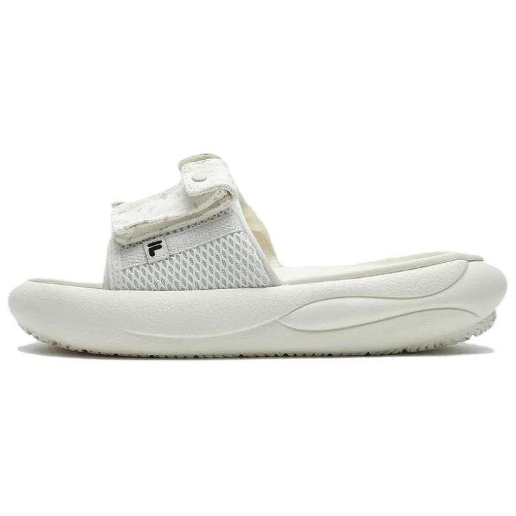 FILA FUSION ZIP UP Comfortable Abrasion Resistant Slide Slippers Women's White Black