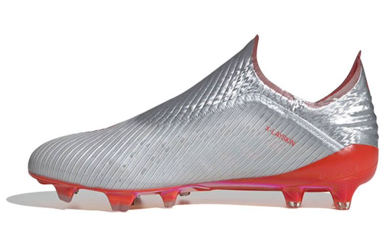 Adidas Adidas X 19+ FG Firm Ground Slip Resistant Soccer Shoes Men's Red Gray