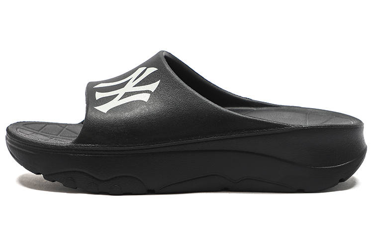 MLB Slipper New York Yankees Rubber Sole Slip Resistant Slide Slippers Unisex Black