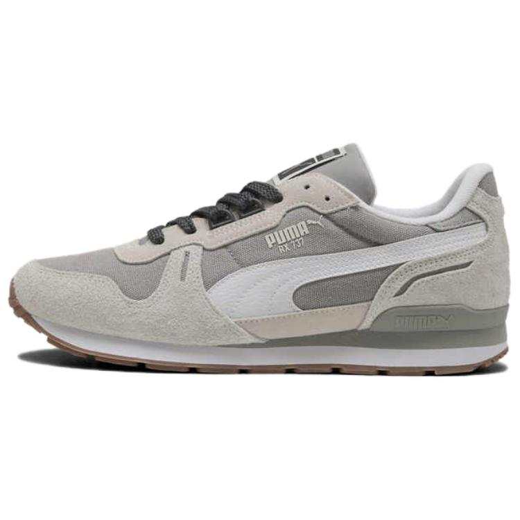 PUMA Rx 737 Textile, Artificial Leather, Leather Low top Casual Shoes Unisex Gray White