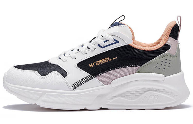 361° Lightweight, Wear resistant, And Non slip Low top Sports Casual Shoes Women's Black White