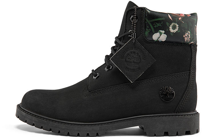 Timberland Heritage Cupsole Boots 'Black Nubuck With Floral' Women's