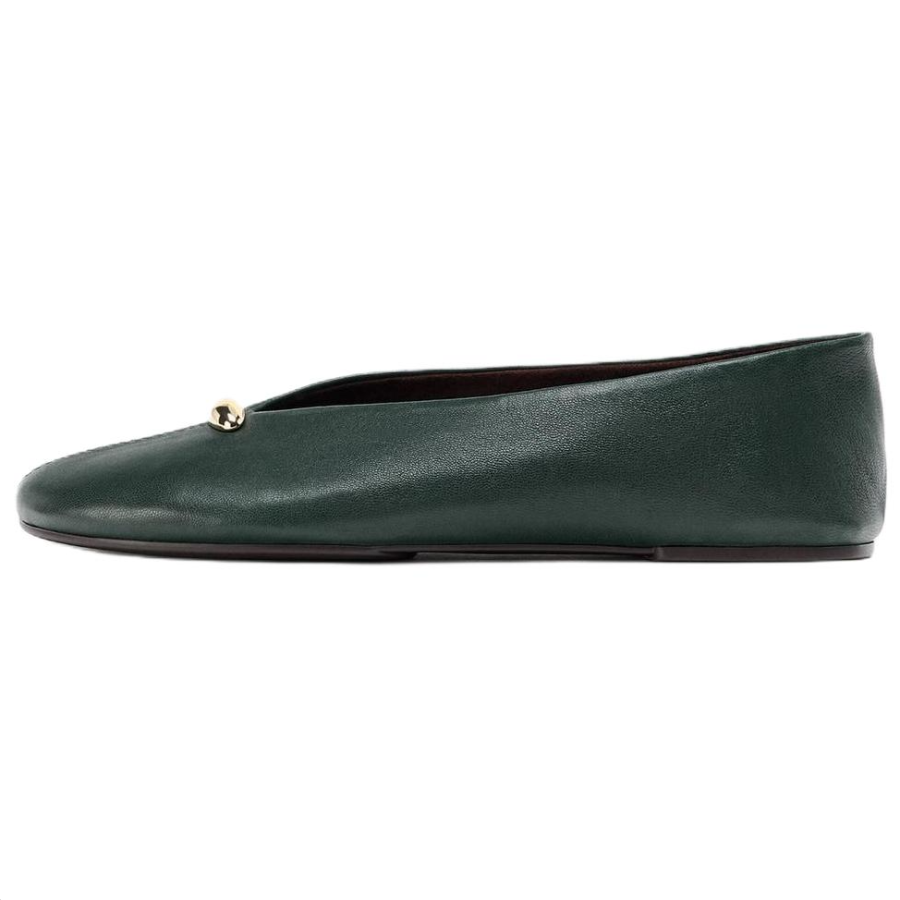ZARA Sheepskin Women's Casual Shoes 0.5cm Women's Green