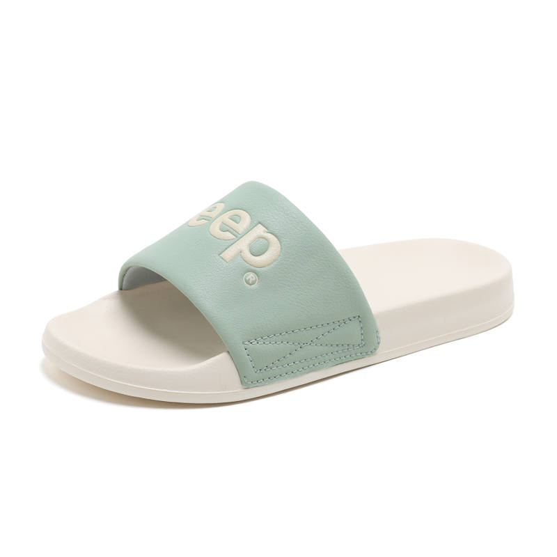 Jeep Slip Resistant Slide Slippers Women's Beige Green