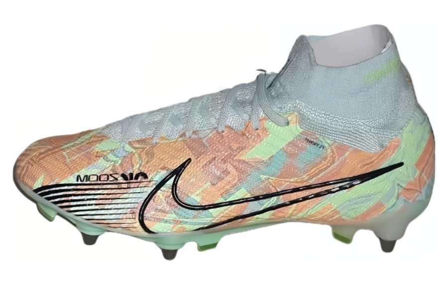 Nike Nike Mercurial Superfly 9 SG Soft Ground Slip Resistant Slip Resistant Soccer Shoes Men's Gray Color