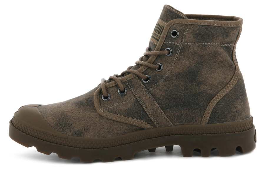 Palladium Pallabrouse Wa Ankle Length Combat Boots Women's Brown Yellow