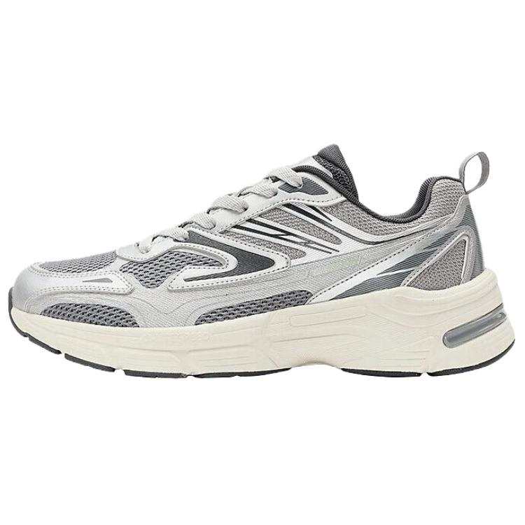 QIAODAN Halo Breathable And Lightweight Low top Casual Shoes Men's Silver Gray