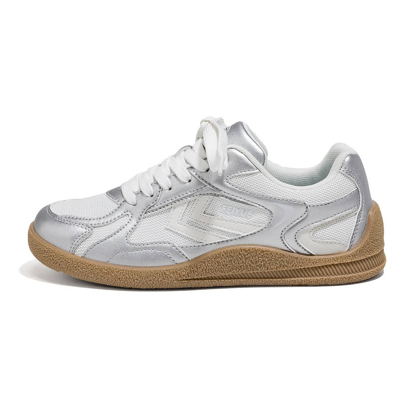 FEIYUE Slip-Resistant, Abrasion-Resistant, Lightweight Low-top Casual Shoes Women's Silver White