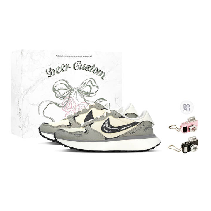 Nike Nike Phoenix Waffle DEER Mountain Starlight Height Increasing Height Increasing Low top Casual Shoes Women's Gray Beige