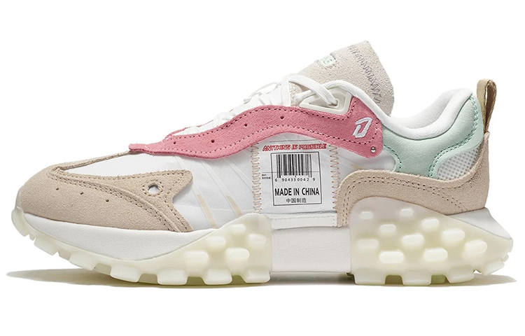 Li-Ning Li Ning Fabric Trendy Cushioning Slip Resistant Abrasion Resistant Breathable Low top Sports Casual Shoes Women's