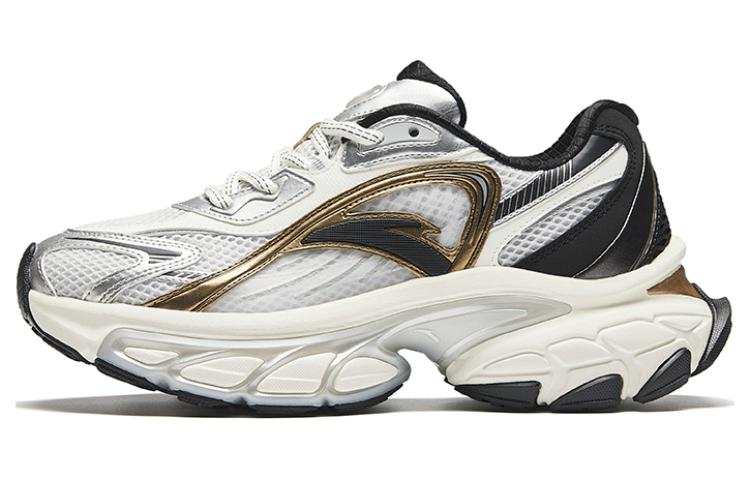 Anta Life Collection Cushioning Slip Resistant Low top Casual Shoes Men's Gray Silver Black