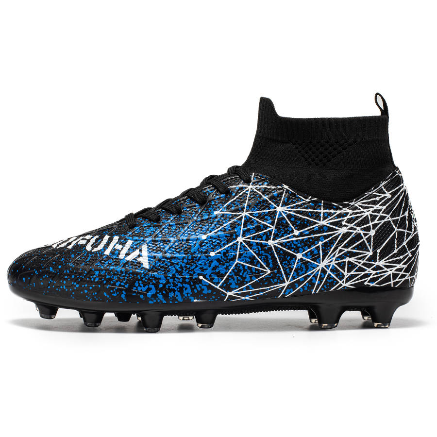 BIANSULONG TF Turf MG Multi Ground Soft Ground, Indoor Soccer Shoes Unisex Black Blue