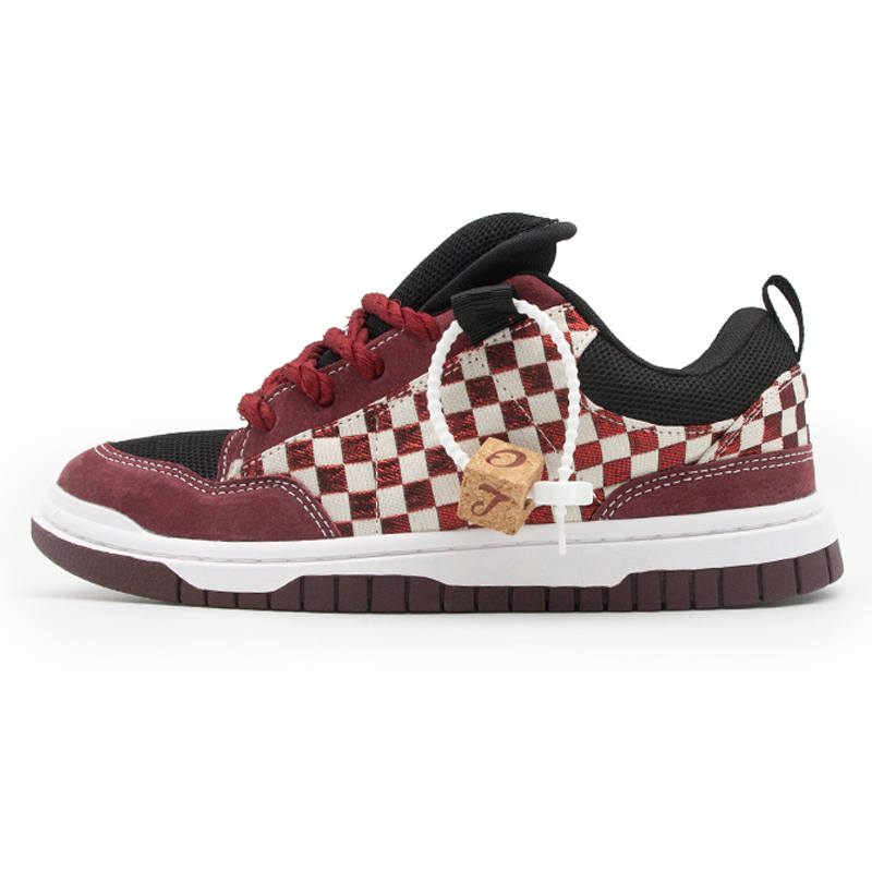 VXDT Casual Shoes Unisex Low Top White/Burgundy