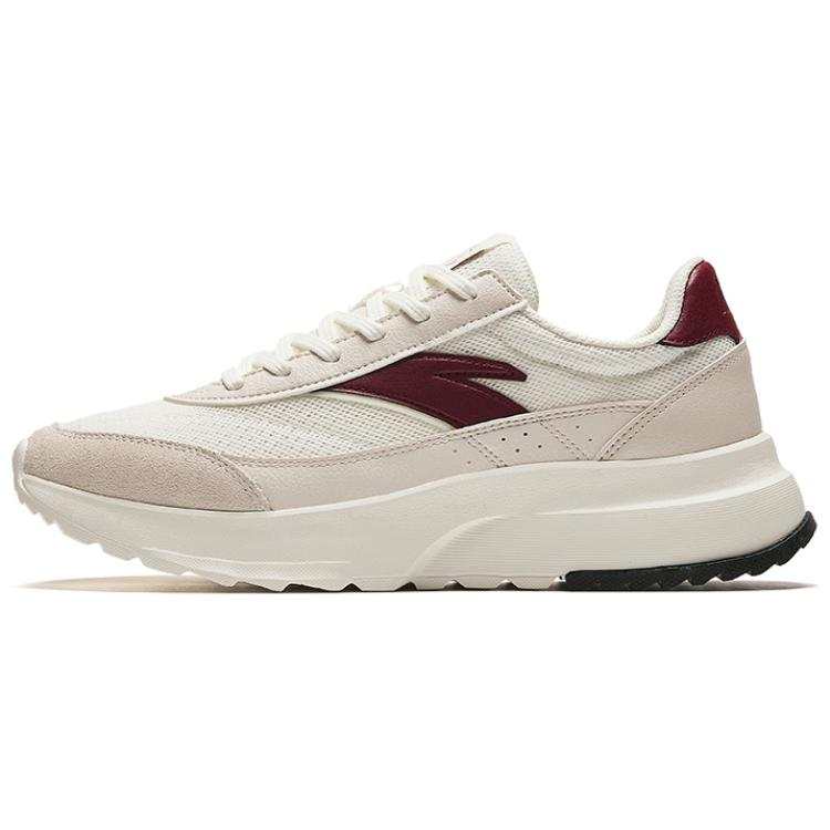 Anta Cushioning Slip Resistant Low top Casual Shoes Women's White Red
