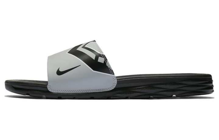 Nike NBA x Nike Rubber Sole Slip Resistant Slip Resistant Slide Slippers Men's Black Gray
