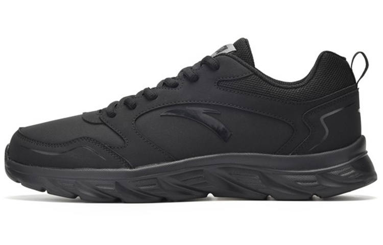Anta Life Collection Lace Up Cushioning Abrasion Resistant Breathable Low top Casual Shoes Men's Black