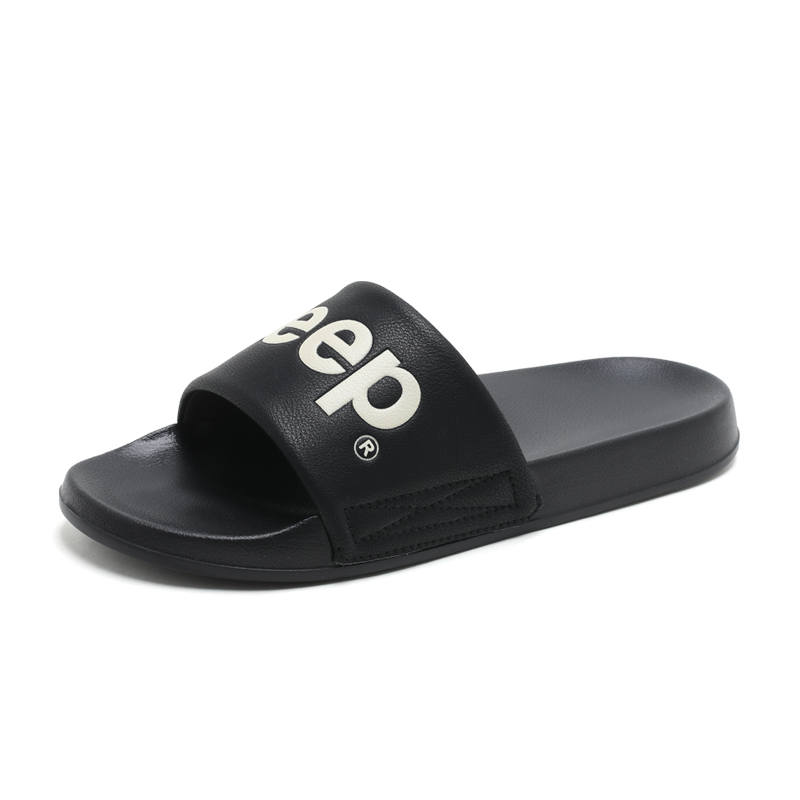 Jeep Jeep Slide Slippers Men's Black White