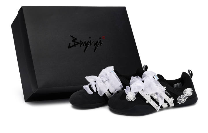 Adidas Bad Bunny x Adidas Ballerina 811 Manufacturing, Silver Moon Heather, Special Shoe Box Abrasion Resistant