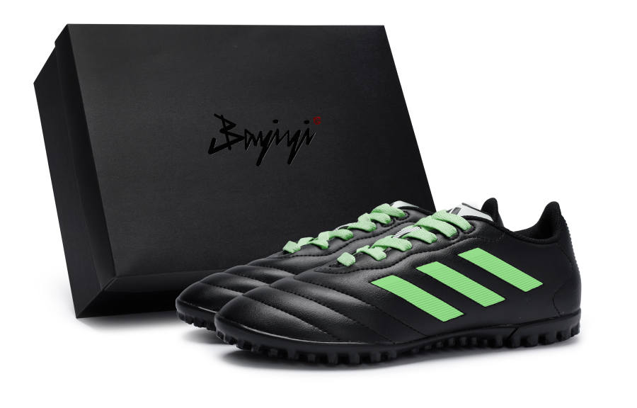 Adidas Adidas GOLETTO VII TF Turf Slip Resistant Abrasion Resistant Soccer Shoes Unisex Black Green