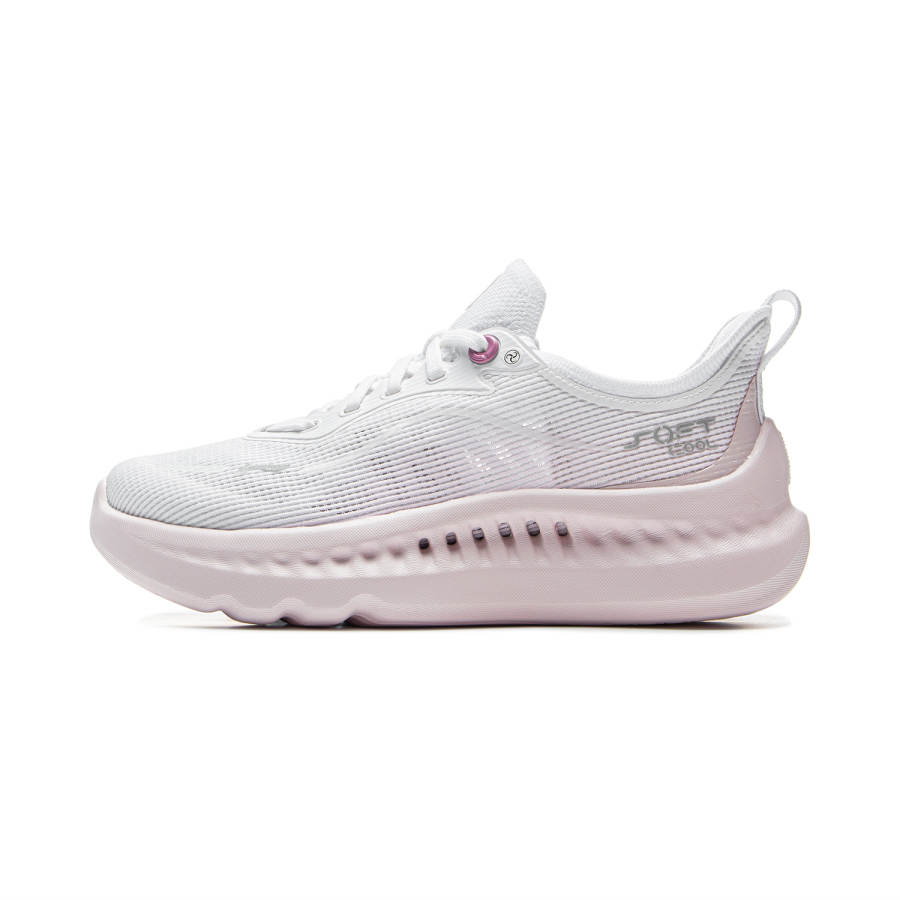 Li-Ning Li Ning Cushioning Breathable Abrasion Resistant Low top Casual Shoes Women's White Pink