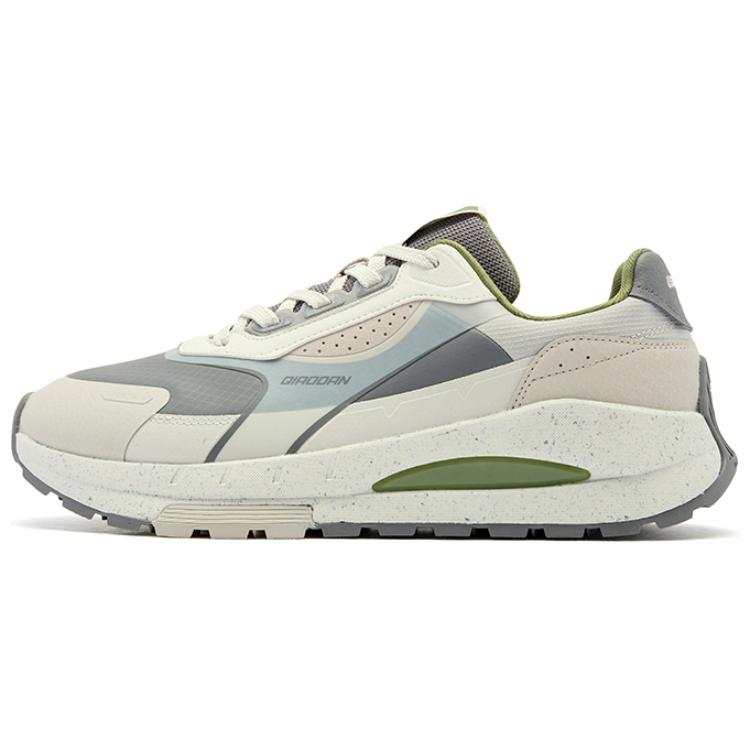 QIAODAN Quality Drying Cushioning Slip Resistant Lightweight Low top Casual Shoes Men's Gray