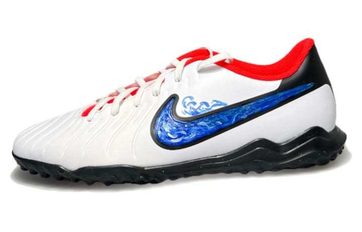 Nike Nike Tiempo Legend 10 Graffiti TF Turf Artificial Turf Slip Resistant Abrasion Resistant Soccer Shoes Men's White