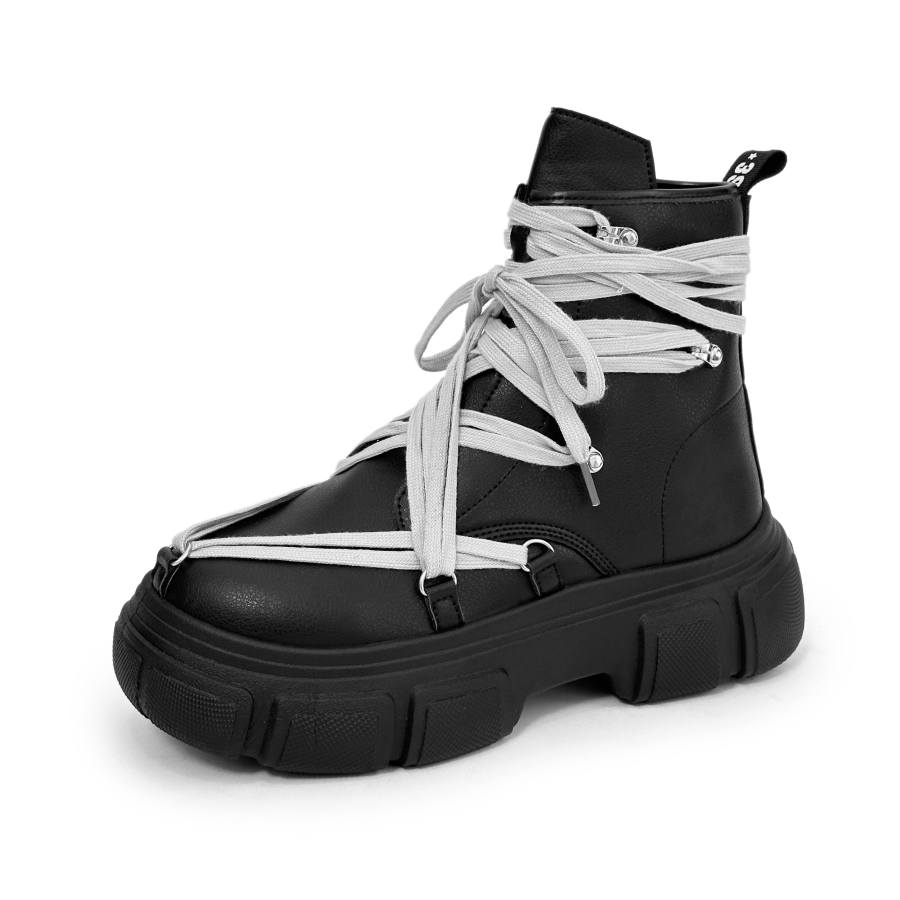SLnU★3 SLnU★3 Combat Boots Men's White