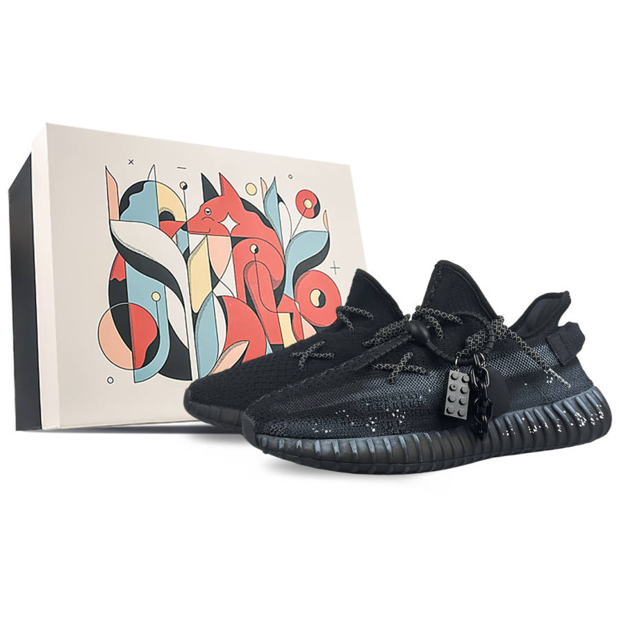Adidas Originals Yeezy Boost 350 V2 Cushioning Slip Resistant Abrasion Resistant Low top Casual Shoes Unisex Black Blue