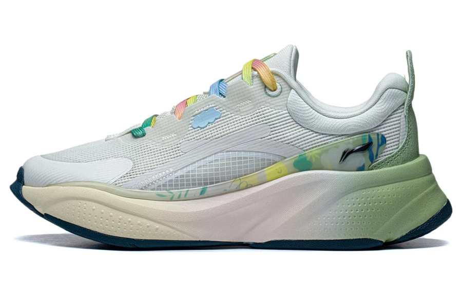 Li-Ning Li Ning Soft Cushioning Low top Casual Shoes Women's Gray Green