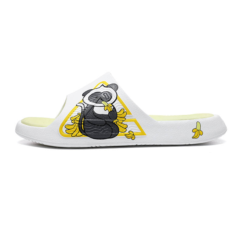 PEAK Taichi 7.0 Slip Resistant Abrasion Resistant Cushioning Slide Slippers Unisex White Yellow